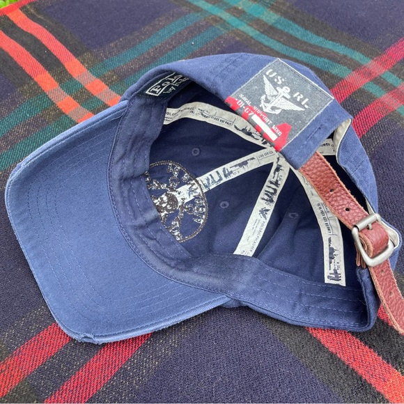 ‼️SOLD‼️ Vintage Polo Ralph Lauren Skull Anchor Naval Patch Cap - Picture 5 of 9